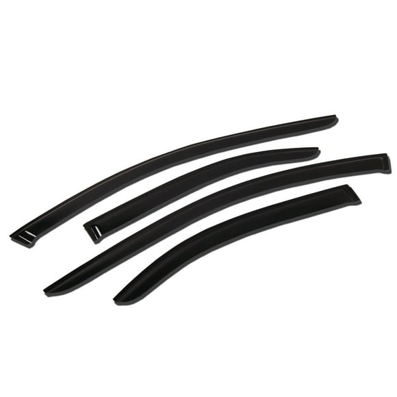 TuningPros WV-809 Window Visor Deflector Rain Guard Dark Smoke 4-pc Set
