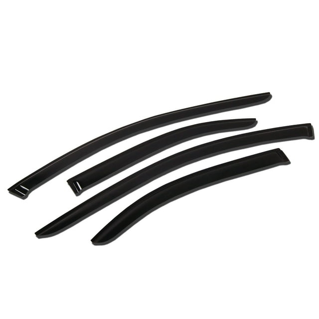 TuningPros WV-809 Window Visor Deflector Rain Guard Dark Smoke 4-pc Set