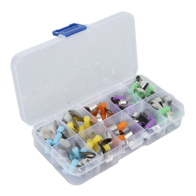 Herramienta de matrices dentales, 50 piezas Matrices dentales Matrices seccionales dentales de metal inoxidable Matrices seccionales dentales Estética elegante