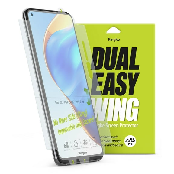 Ringke Dual Easy Wing (2 Pack) Screen Protector Designed for Xiaomi Mi 10T 5G / Mi 10T Pro 5G