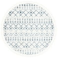 thumbnail image 2 of SAFAVIEH Berber Fringe Nathan Aztec Shag Area Rug, Cream/Blue, 5' x 5' Round, 2 of 10