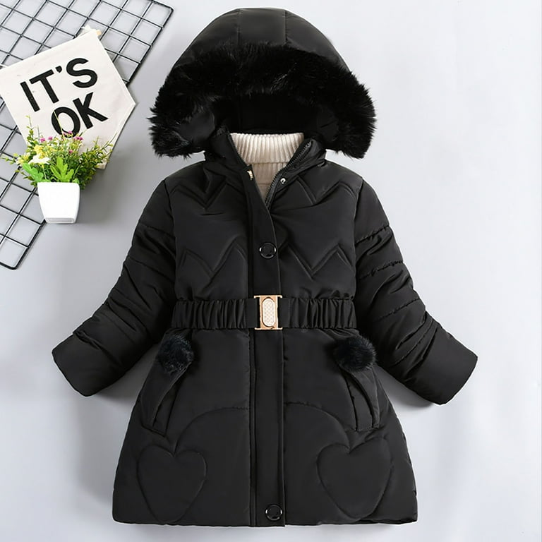 Nevenka Winter Childrens Hooded Down Coat Mid Length Girls Puffer Jacket Kids 3 9 Years Yellow