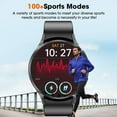 thumbnail image 4 of Mingdaln 2024 New Men's and Women's Smartwatch (Receive/Dial/Message Alerts), 1.39-inch Touchscreen with Activity Fitness Tracking Pedometer fits for Android iPhone Devices (Black), 4 of 8