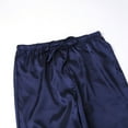 thumbnail image 4 of Licupiee Men's Classic Satin Sleep Pant Long Pajama Bottoms Solid Drawstring Loungwear Pants, 4 of 6