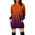 thumbnail image 1 of Femmes Automne et Hiver Mode Décontractée Ample à Capuche Longue Poche Sweat Imprimé Robe Chandail en Molleton Vestes Grande Taille Femmes Zippées Chandails à Capuchon pour Tricoté Chandail à Capuchon Couleur Chandail à Capuchon Orange TG, 1 of 6