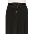thumbnail image 5 of Women's Plus Size Casual High Waist Satin Tie Belted A Line Midi Knee Length Skirts, 5 of 6