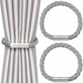 thumbnail image 1 of Paquete de 2 alzapaños magnéticos para cortinas, alzapaños para cortinas, clips para cortinas, clips para cortinas, hogar, cafetería, oficina, gris, 1 of 1