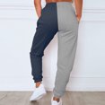 thumbnail image 7 of NTACZA Womens Pants Trendy Workout Color Block Gray Sweatpants Loose Fitting 2pc Drawstring Joggers for Lady S, 7 of 7