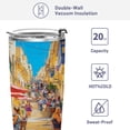 thumbnail image 4 of 11oz Stainless Steel Tumbler with Straw, Double Wall Insulated Travel Tumbler Street Scene, 4 of 8