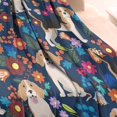 thumbnail image 3 of Beagle Dog Dog and Pioneer Flower Blanket,Comfortable Soft Lamb Wool Throw Blanket,All Season,Warm Lightweight Blankets for Sofa Bed Couch Living Room Chair,30"x40", 3 of 4