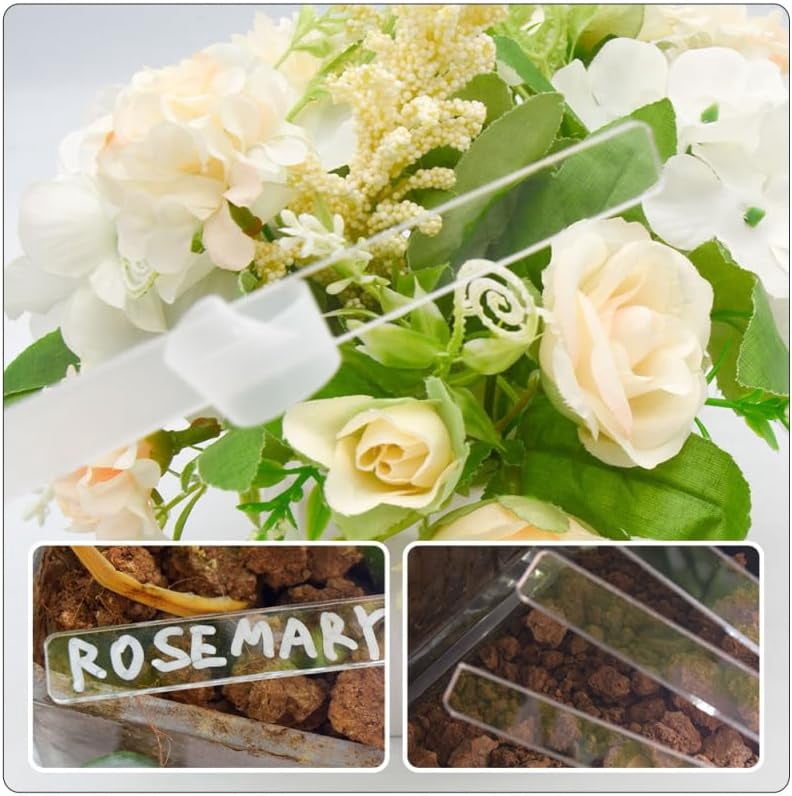Acrylic Plant Labels DIY Garden Markers Waterproof Plant Tags Flower Id Stakes for Gardening Identifying Labels