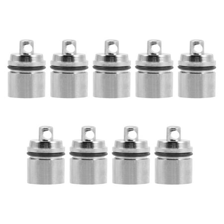 9 Pcs Portable LED Flashlight Jewelry Dog Collar Chain Silver