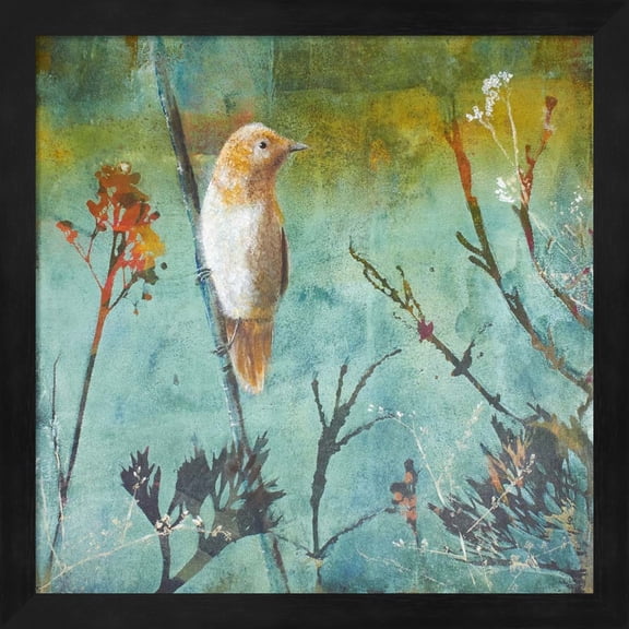 Great Art Now Australian Reed Warbler by Trudy Rice, Framed Wall Art, 13.25W x 13.25H