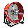 thumbnail image 2 of 24IN 2 FAN SPEEDS DRUM FAN IN RED WITH SNAPON WHEELS, 2 of 2