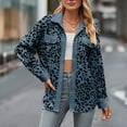thumbnail image 5 of Azrian Womens Jackets and Coats,Plus Size Women's New Leopard Print Button Long Sleeve Jacket Shirt Coat on, 5 of 7