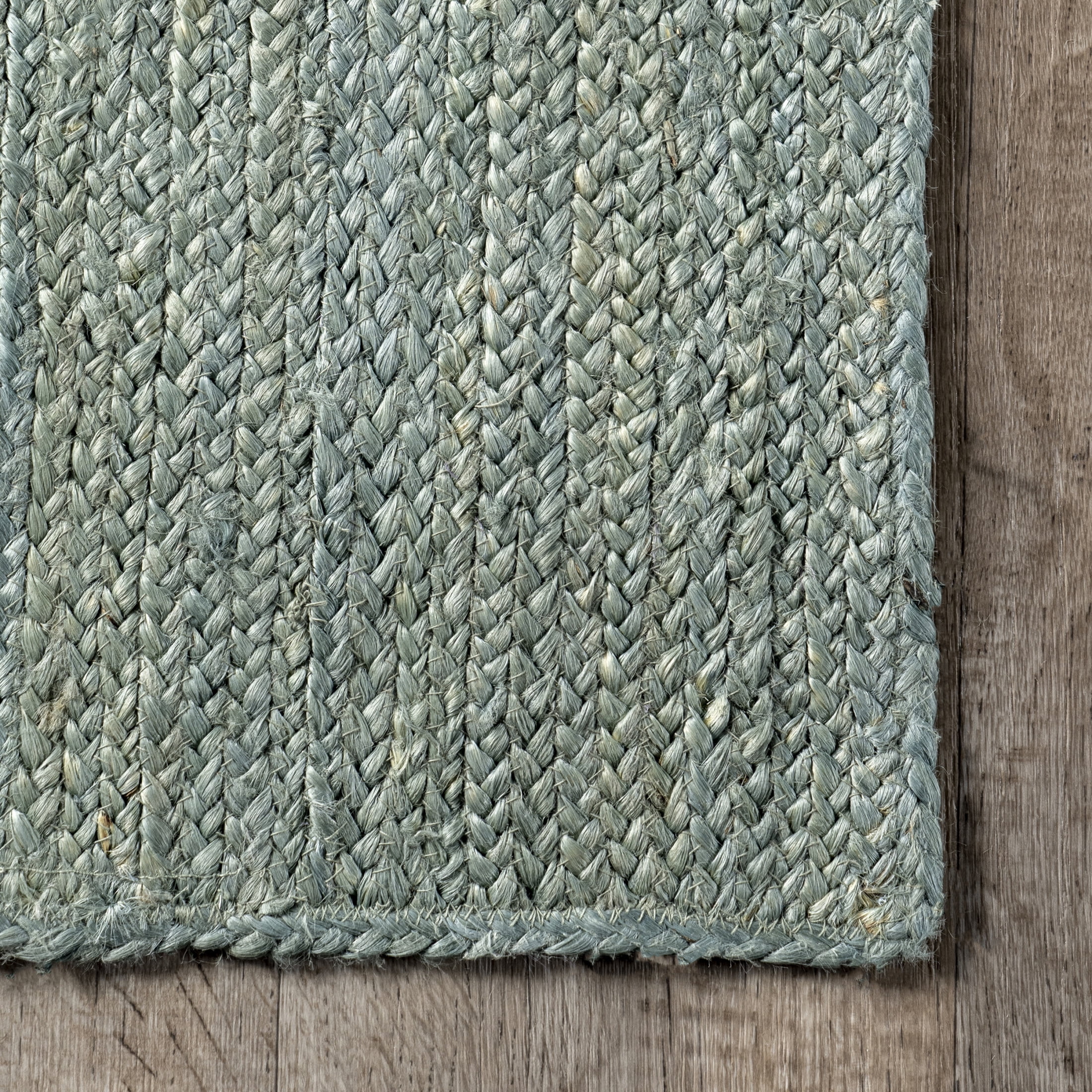 nuLOOM Rigo Hand Woven Farmhouse Jute Area Rug, 7' 6" x 9' 6", Green
