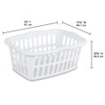thumbnail image 5 of Sterilite 1.5 Bushel Plastic Stackable Laundry Basket Bin, White (48 Pack), 5 of 5