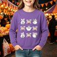 thumbnail image 2 of WhouRiu Girls Halloween Graphic Sweatshirt Long Sleeve Crew Neck Pullover Kids Autumn Winter Comfortable Cute Sweatshirts,9-10 Years, 2 of 4