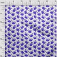thumbnail image 3 of oneOone Rayon Purplish Blue Fabric Kids Crab Sewing Craft Projects Fabric Prints By Yard 56 Inch Wide, 3 of 4