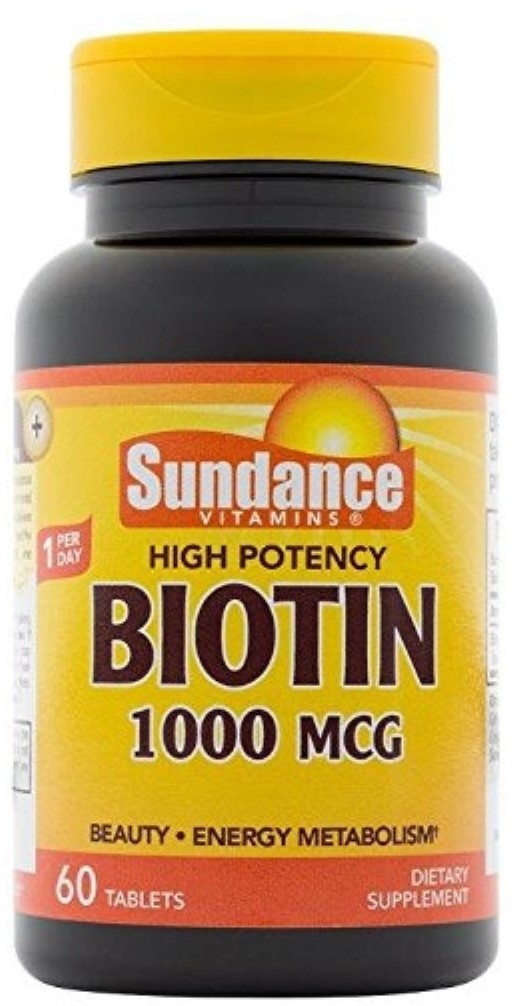 Sundance Vitamins Biotin Softgels, 1000 mcg, 60 Count