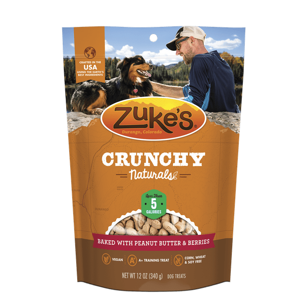Zuke S Crunchy Naturals Baked With Peanut Butter Berries Dog Treats 12 Oz Walmart Com Walmart Com