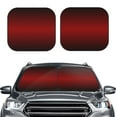 thumbnail image 2 of Daiia Red Geometric Perforated Square 2PCS Car Windshield Sun Shade, Foldable Sun Shield for Car Front Window, Auto Sun Blocker Visor Protector Universal for Truck SUV Pickup-Medium, 2 of 7