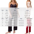 thumbnail image 2 of Stamzod Lounge Sets for Women 2 Piece Satin Pajama Set Casual Cami Top and Pants Sleepwear Comfy Sets, 2 of 5