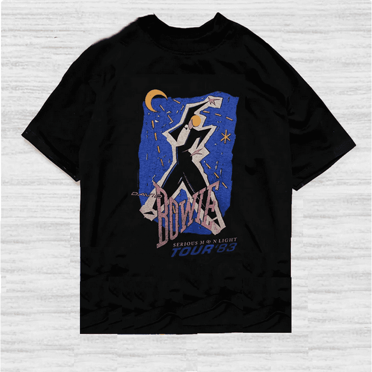 Hofte Recept bryder daggry Vintage David Bowie Serious Moonlight Tour'83 T-Shirt S-4XL - Walmart.com