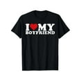 thumbnail image 1 of "I love my boyfriend" Comfort Tee T-Shirt for Women, Causal Comfort Wear, 1 of 6