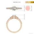 thumbnail image 5 of ANGARA Natural 0.75 Ct. Diamond Classic Engagement Ring in 14K Rose Gold for Women (Ring Size: 3.5), 5 of 10