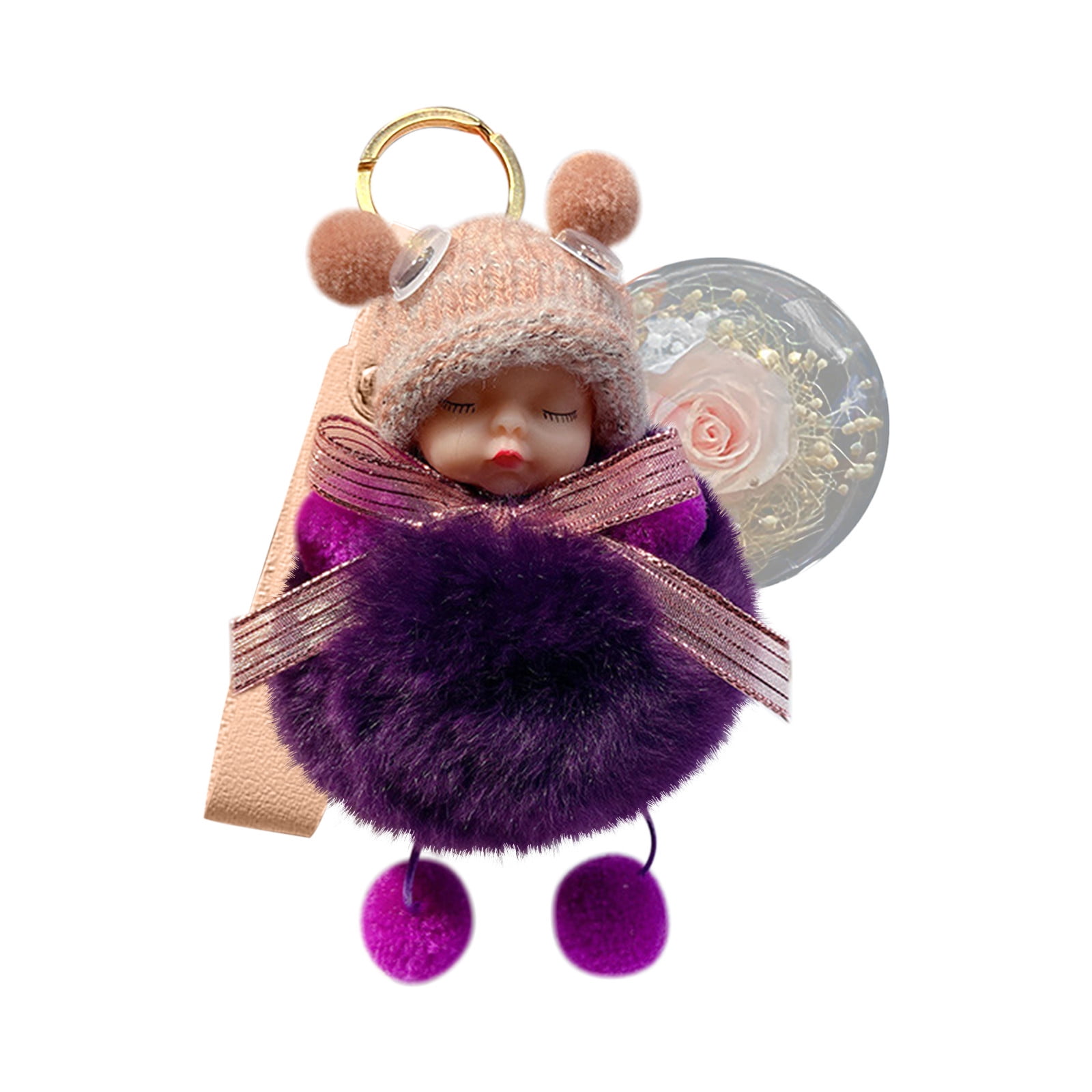 1*Cute Cat Plush Doll Toy Stuffed Animal Bolster Key chain Keyring Sell Random 