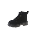 thumbnail image 1 of Woobling Womens Comfort Combat Boots Walking Non-Slip Mid Top Ankle Booties Breathable Work Boot Black 5, 1 of 7