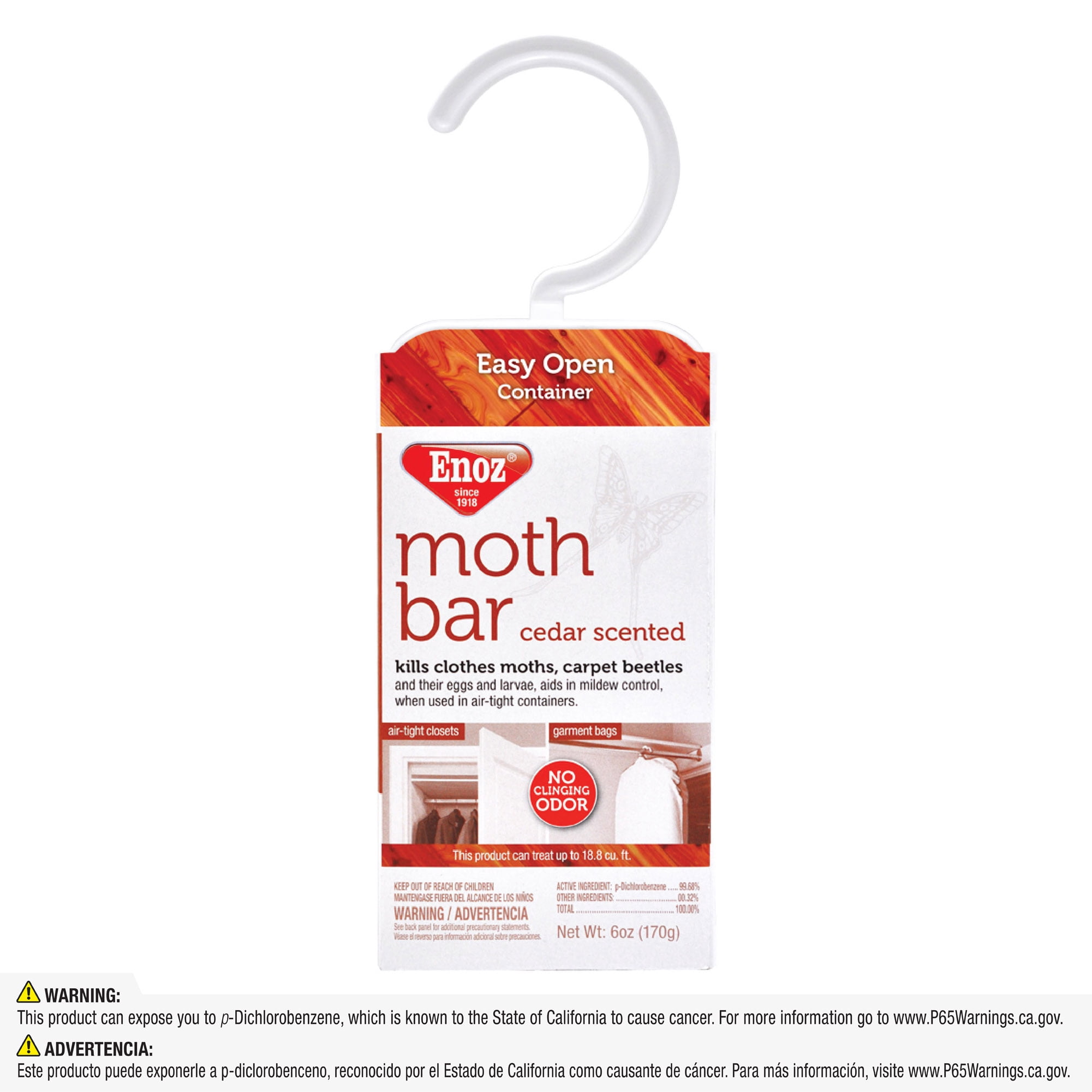 (3 Pack) Enoz Cedar Moth Bar, Hanging Moth Killer, 6 oz