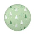 thumbnail image 2 of 15.4" Round Placemat Set of 1 Polyester Fabric Place Mats Non-Slip Dining Kitchen Table Mats for Kitchen Party Decor Green and White Christmas Tree, 2 of 5