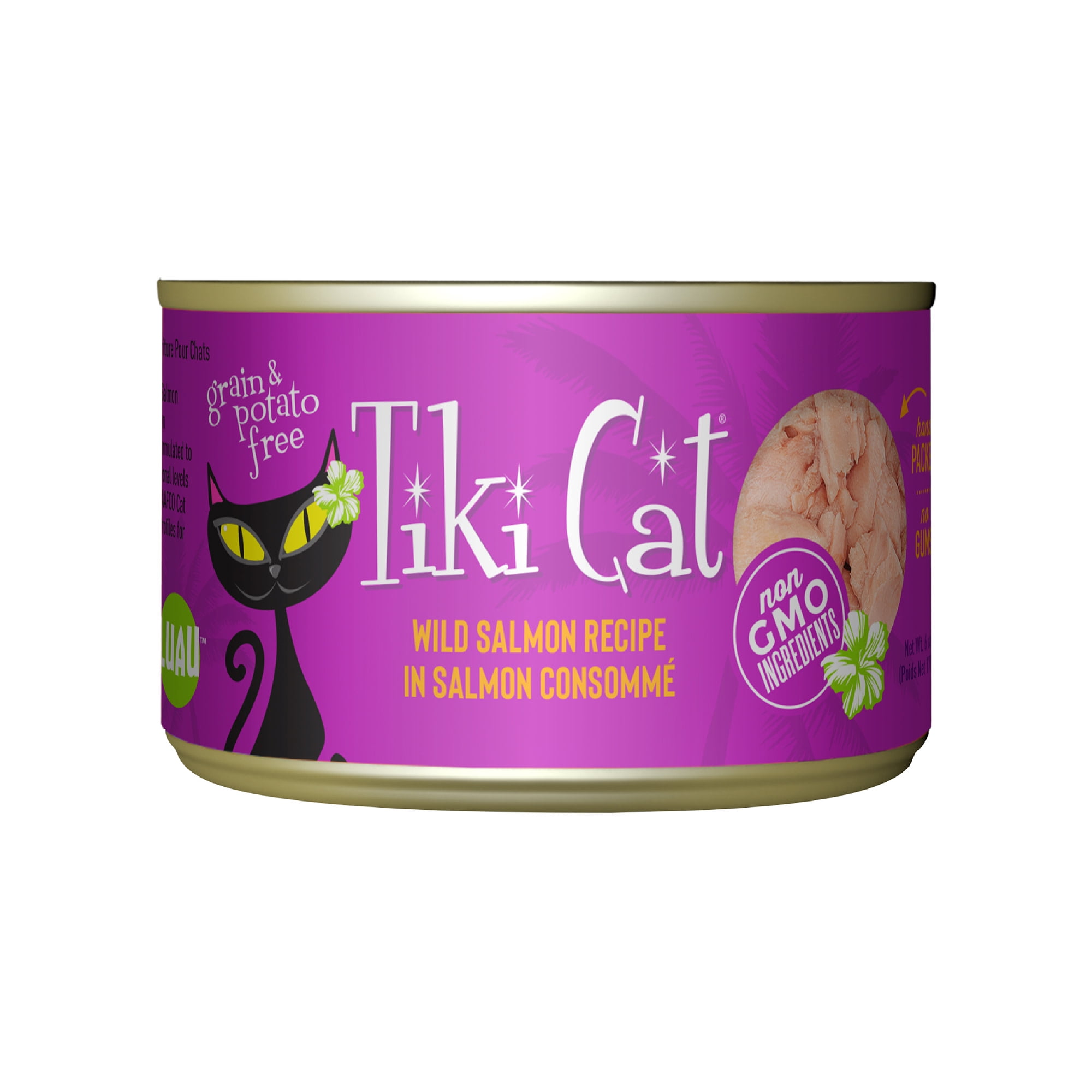 (12 pack) Tiki Cat Luau Wet Cat Food, Wild Salmon, 6 oz. Can