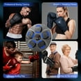 thumbnail image 4 of Music Boxing Machine with Boxing Gloves, Wall Mounted Smart Bluetooth Music Boxing Trainer, Electronic Boxing Target Workout Punching Equipment for Home, Indoor and Gym, Blue Lighting, 4 of 10