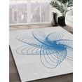 thumbnail image 3 of Ahgly Company Machine Washable Indoor Rectangle Transitional White Smoke Area Rugs, 8' x 10', 3 of 7