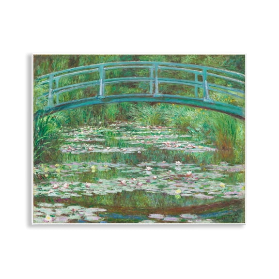 Stupell Industries Classic Monet Japanese Footbridge Landscape & Nature Painting Unframed Art Print Wall Art, 14 x 11