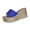 Blue, variant on Women Wedge Hight Heel Slippers Flocked Peep Toe Comfortable Summer Casual Platform Sandals, Yellow