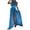Blue, variant on Elegant Dresses for Women Midi Dresses for Women Daily Slim Shift Dress Long Dress Sleeveless Cold Shoulder Solid&Print Split Hem Drawstring Casual Dress