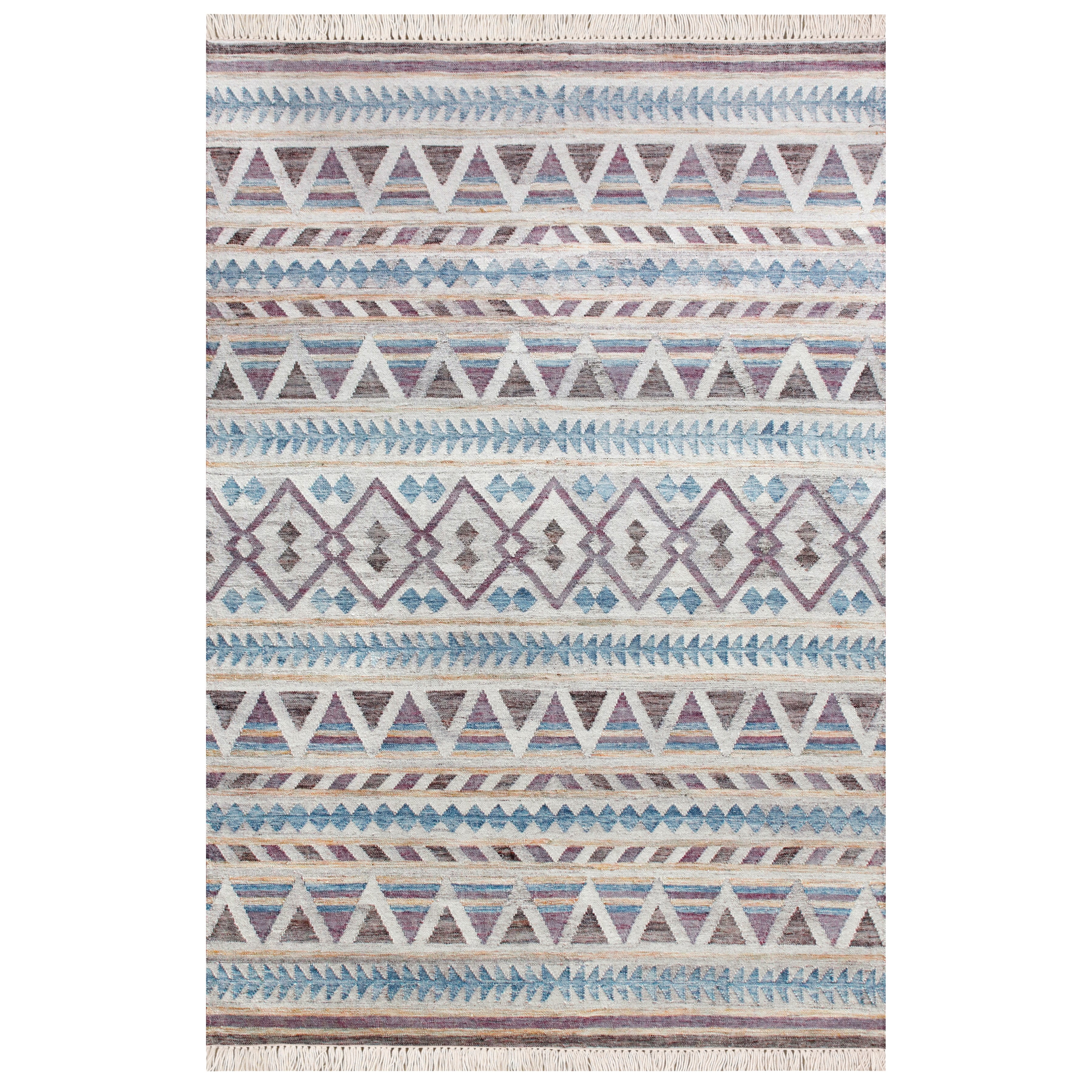 Ox Bay Striped Hand-Made Area Rug, 8' x 5'