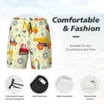 thumbnail image 3 of Yiaed Heavy Equipment Print Mens Swim Trunks Bathing Suit Compression Liner Beach Swim Shorts Swimwear Quick Dry Zipper Pocket No-Chafing Board Short-X-Large, 3 of 6