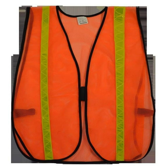 Petra Roc OVM-HG Safety Vest Mesh Orange Yellow High Gloss Reflective Tapes, Universal