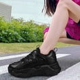 thumbnail image 4 of BRIGHTFUFU 1 par de zapatillas gruesas para mujer Zapatillas gruesas para mujer Zapatillas de deporte de moda Zapatillas deportivas para mujer Talla 39, 4 of 8