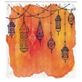 thumbnail image 3 of Ambesonne Traditional Shower Curtain, Middle East Orient, 69"Wx84"L, Vermilion Orange Black, 3 of 3