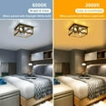 thumbnail image 5 of Lighting Fixtures Wooden Flush Mount Ceiling Lights, 4-Light Farmhouse Close to Ceiling Lighting Fixtures Black Ceiling Lamp for Kitchen Island Living Room Bedroom Hallway Laundry Entryway,Table Lamp, 5 of 8