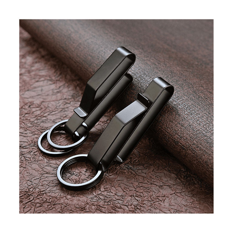Exquisite creativity Men & Women Style Metal Inlay Handmade DIY Keychain  Clip On Waist Bag Double Ring Key Holder - AliExpress
