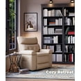 thumbnail image 4 of Luku Oversized Manual Recliner, PU Leather Recliner Chair with 1.5X Sponge Filling and Easy Recline Mechanism, Comfort Lazy Chair for Living Rooms and Bedrooms, 4 of 8