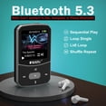 thumbnail image 2 of Reproductor MP3 RUIZU 64GB con Bluetooth 5.3, grabadora de voz negra, 2 of 7