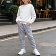 thumbnail image 6 of DJDLJWCJ Boys Sweatsuit Set 2 Piece Long Sleeve Pullover Sweatshirt and Stretch Soft Joggers Sweatpants Gray Size 11, 6 of 10